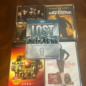 Brand new unopened DVDs (one Blu-ray)